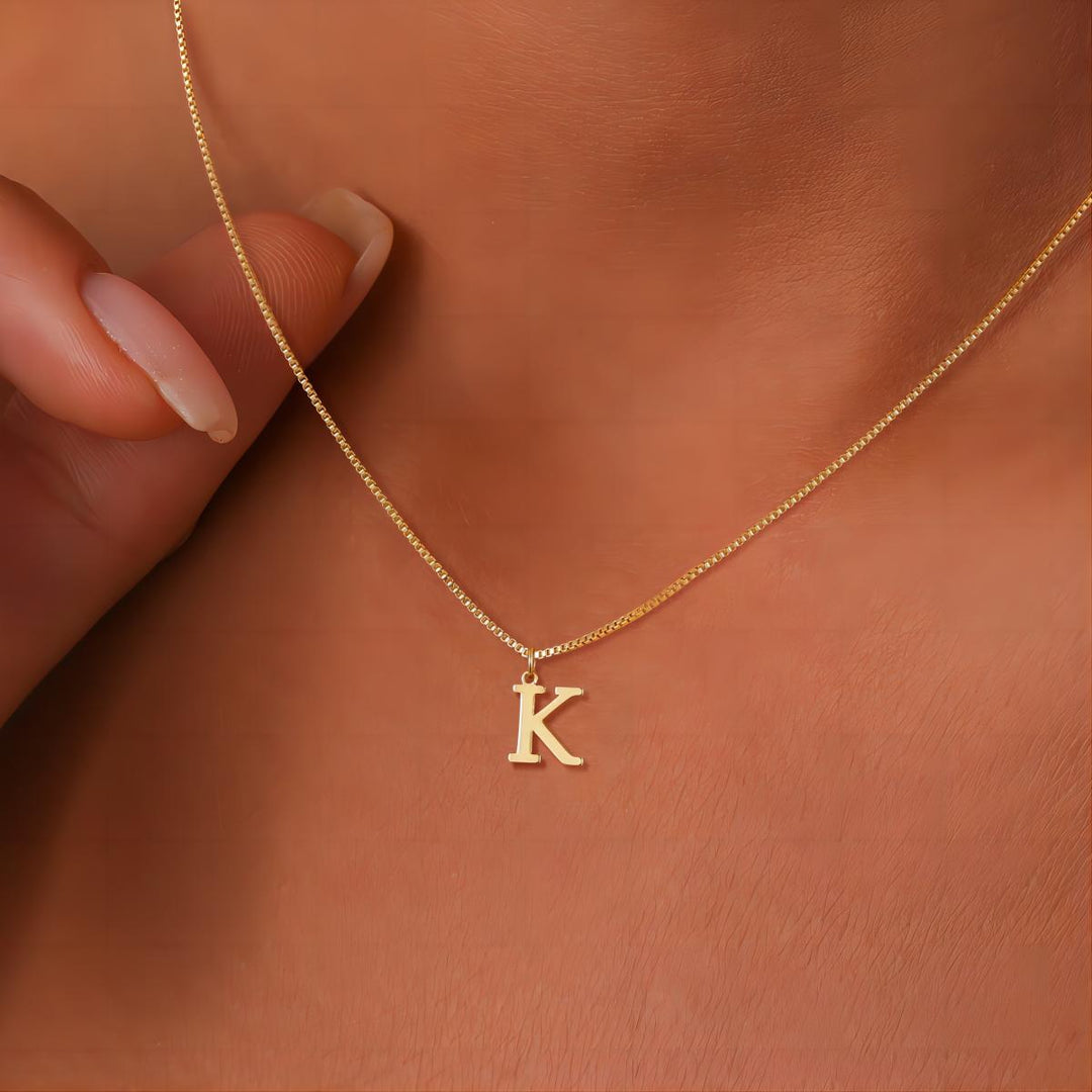 Enzhalynne | Necklace with Initials 18K Gold